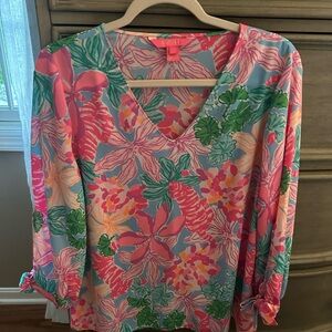 Floral V-Neck Blouse